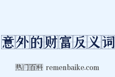 意外的财富反义词是什么意思的图片